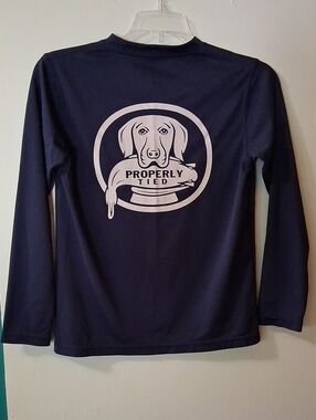 Properly Tied LD Performance Tee LS Retrieve Navy